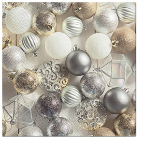 Салфетки трехслойные для декупажа, коллекция "Lunch"  PAW Decor Collection "Гламурное Рождество". Арт SDL018800