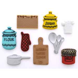 Набор пуговиц и/или декоративных элементов "На кухонке". Арт 338