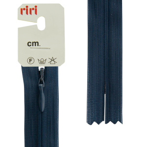 Молния потайная неразъемная, Т3, 50 см, цвет 2647, темно-синий. Арт 6010917/50/2647         