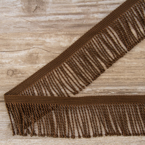 Бахрома витая, 60 мм, цвет темно-коричневый. Арт PP-60 col.702