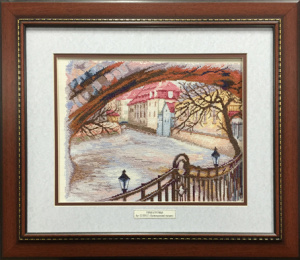 Вышитая картина "Провинциальный городок". Арт Модель 02.009.02   