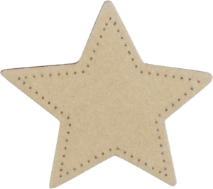 Термоаппликация "Замшевая звезда маленькая бежевая". Арт 43177