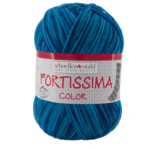 Пряжа Fortissima Socka 4-fach color, 75% шерсть, 25% полиамид, 420 м, 100 г. Арт 90028-2451