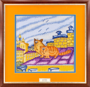 Вышитая картина "Двое на крыше". Арт Модель 07.005.04