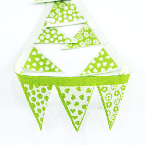 Лента жаккард "Флажки" SAFISA, 36 мм, 15 м, цвет 03. Арт 9201-36мм-03