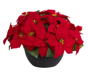 Цветок декоративный в кашпо "Пуансеттия". Арт 213075-500