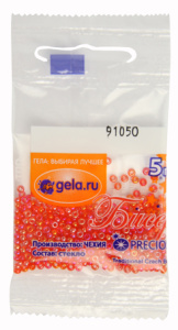 Бисер Preciosa №10, 5 г., цвет №91050 алый радужный прозрачный. Арт G 91050