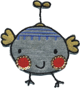 Термоаппликация HKM "Пришелец с красными щеками". Арт 31658/1SB