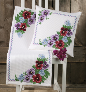 Набор для вышивания дорожки "Фиалки". Арт 68-7409