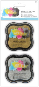 Подушка штемпельная металлик, набор из 2 шт, золотой и серебристый. Арт DOA550163 