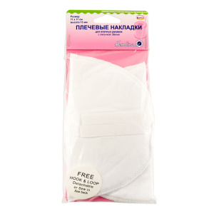 Плечевые накладки для втачных рукавов, с липучкой, белые. Арт 902.L                   