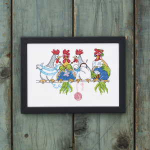 Набор для вышивания "Вяжущие курочки". Арт 92-3119