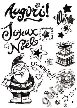 Штамп силиконовый "Рождество". Арт WTK006                  