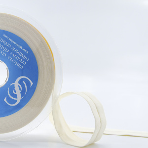 Косая бейка хлопок, 20 мм, 20 м, цвет 56, 056 кремовый. Арт 6598-20мм-56