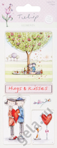 Наклейки 3D "Целую и обнимаю", TULIP. Арт TLP373105               