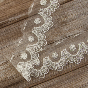 Кружево-вышивка на тюле, 35 мм. Арт 42245/00