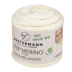 Пряжа Step Merino 4-fath Uni&Melangen Gots, 100% шерсть, 400 м, 100 г. Арт 90317-1000