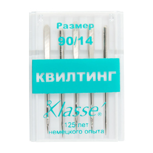 Иглы для бытовых швейных машин квилтинг № 90 . Арт A6148/90                
