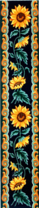 Канва жесткая с рисунком "Подсолнухи". Арт 45.256                  