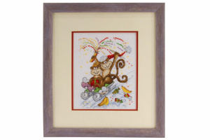 Вышитая картина "Озорная парочка". Арт Модель 01.033.25