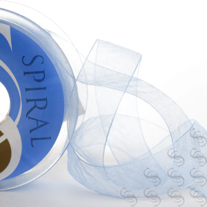 Лента органза SAFISA 39 мм, 25 м, цвет 04, голубой светлый. Арт 120-38мм-04             