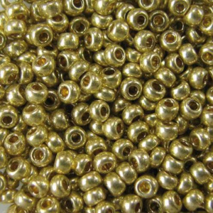Бисер Preciosa №10, 5 г., цвет №18151 золотистый золь-гель металлик. Арт G 18151