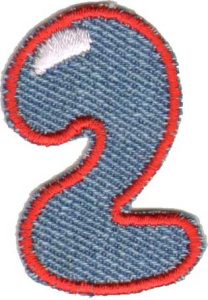 Термоаппликации HKM "Цифра "2" цветная. Арт 12380RUS                