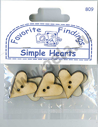 Пуговицы Favorite Findings "Сердечки". Арт 550000809                