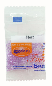 Бисер Preciosa №10, 5 г., цвет №38626 фиолетовый прокрас прозрачный. Арт G 38626