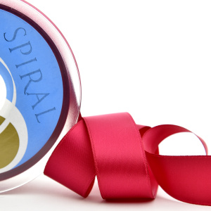 Лента атласная двусторонняя SAFISA, 50 мм, 25 м, цвет 96, малиновый. Арт 110-50мм-96             