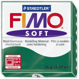 Полимерная глина FIMO "Soft", уп. 56 г, цвет изумруд. Арт 8020-56