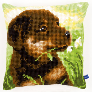 Набор для вышивания подушки "Щенок ротвейлера". Арт PN-0150689