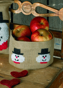 Набор для вышивания мешочка "Снеговики". Арт 79-0248