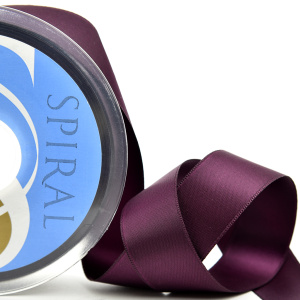 Лента атласная двусторонняя SAFISA, 6.5 мм, 25 м, цвет 58, бордовый светлый. Арт 110-6,5мм-58            