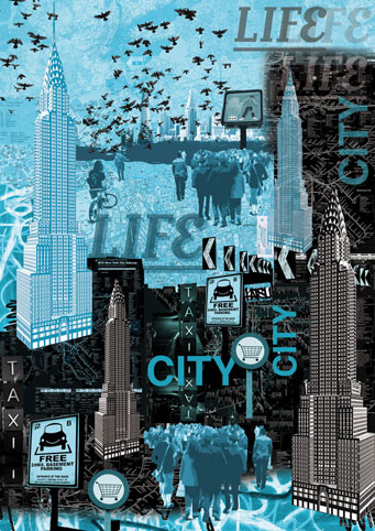 Карта для декупажа "Сity". Арт DFG409                  
