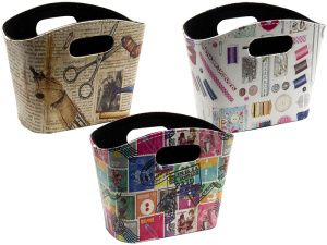 Сумка-контейнер с ручками для хранения мелкой фурнитуры, набор 3 дизайна. Арт N4354