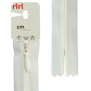 Молния потайная неразъемная, Т3, 18 см, цвет 2314, молочно-белый. Арт 6010917/18/2314         