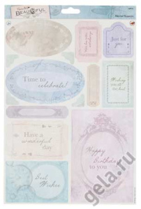 Набор высеченных элементов "Пожелания" BEAUTIFUL 14шт. Арт PMA157157               