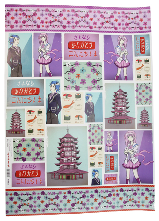 Карта для декупажа "Японское аниме". Арт DFG416