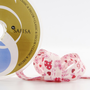 Косая бейка с рисунком SAFISA арт. 6528, 20 мм, 20 м, цвет 05. Арт 6530-20мм-05