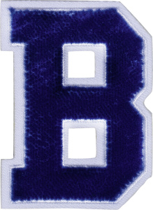 Термоаппликация "Буква В синяя". Арт 43237
