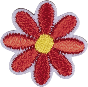 Термоаппликация Цветок красный". Арт 42890