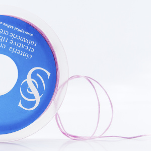 Шнур атласный SAFISA 1,5 мм, 25 м, цвет 05, розовый. Арт 470-05                  