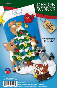 Набор для вышивания сапожка для подарков "Лесные друзья". Арт 5250