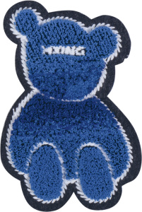 Термоаппликация "Мишка - пушистик, синий". Арт 43194
