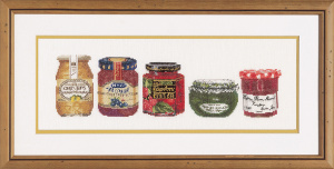 Набор для вышивания "Баночки с джемом", канва лён 36 ct. Арт 3047                    