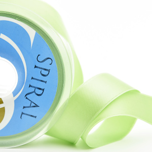 Лента атласная двусторонняя SAFISA, 25 мм, 25 м, цвет 11, зеленый бледный. Арт 110-25мм-11             