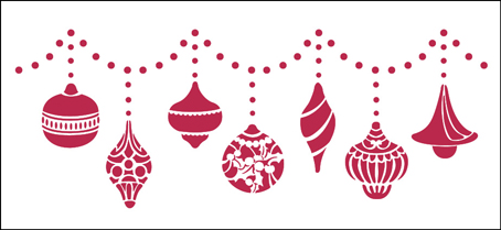 Трафарет "Новгодние шары". Арт KSB154