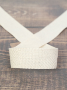 Тесьма киперная SAFISA, 25 мм, 25 м, цвет 21, бежевый. Арт 0270-25мм-21