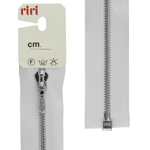 Молния металл, Ni, слайдер Tropf, 4 мм, разъёмная однозамковая, 80 см, цвет 2101, белый. Арт 3000012/80/2101      